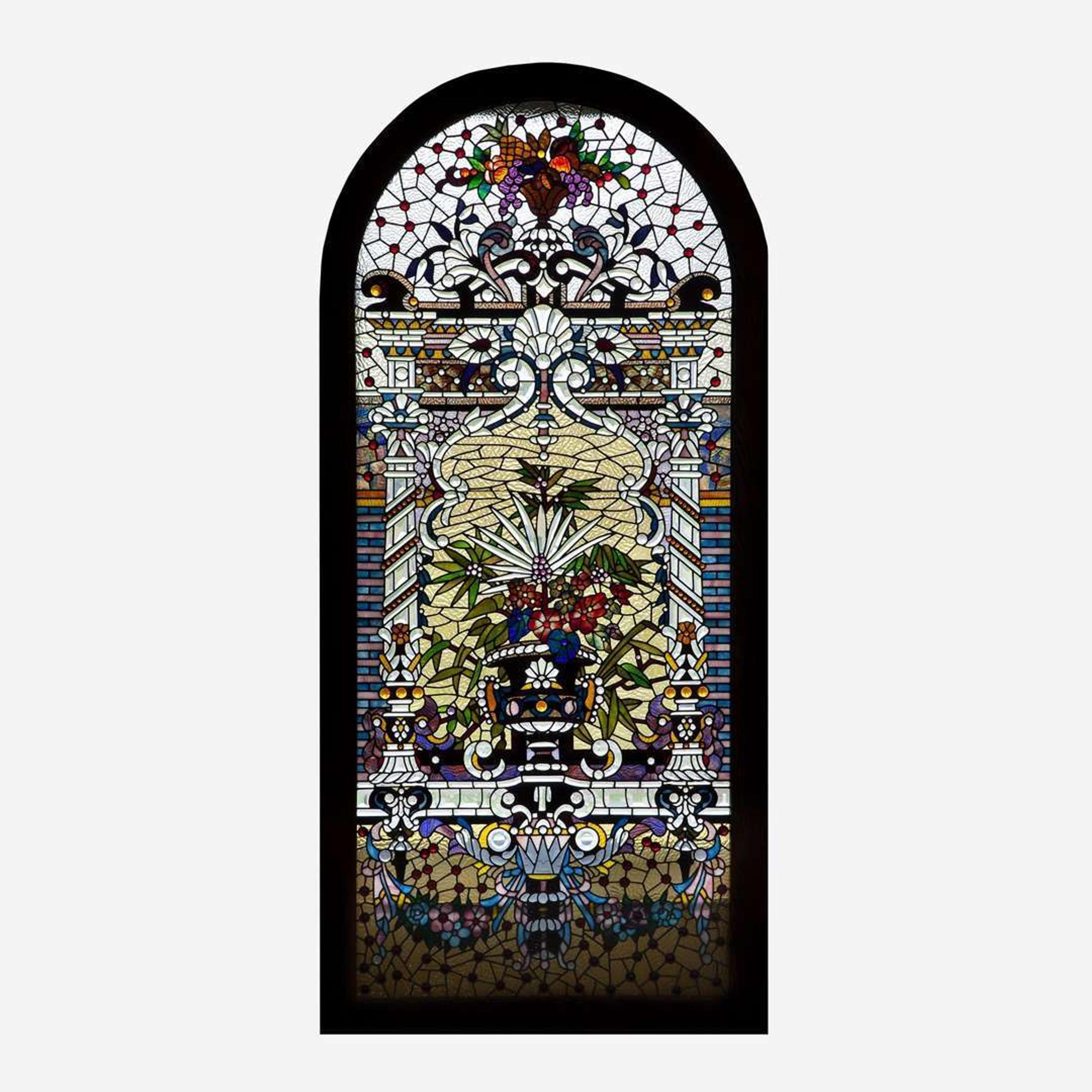 A Bogenrief Studios Stained Glass Window Panel 20th century