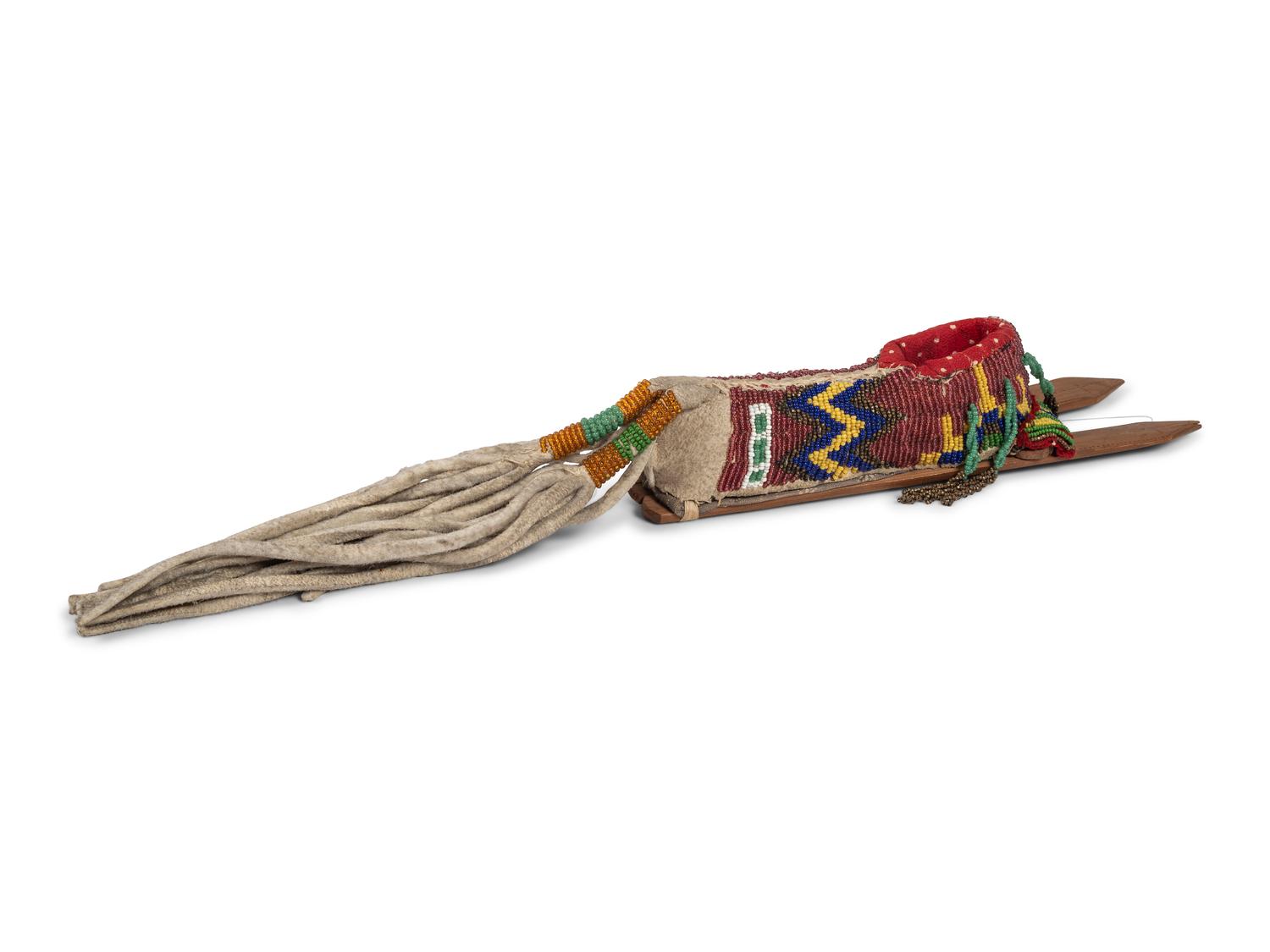 Kiowa Beaded Hide Toy Cradles