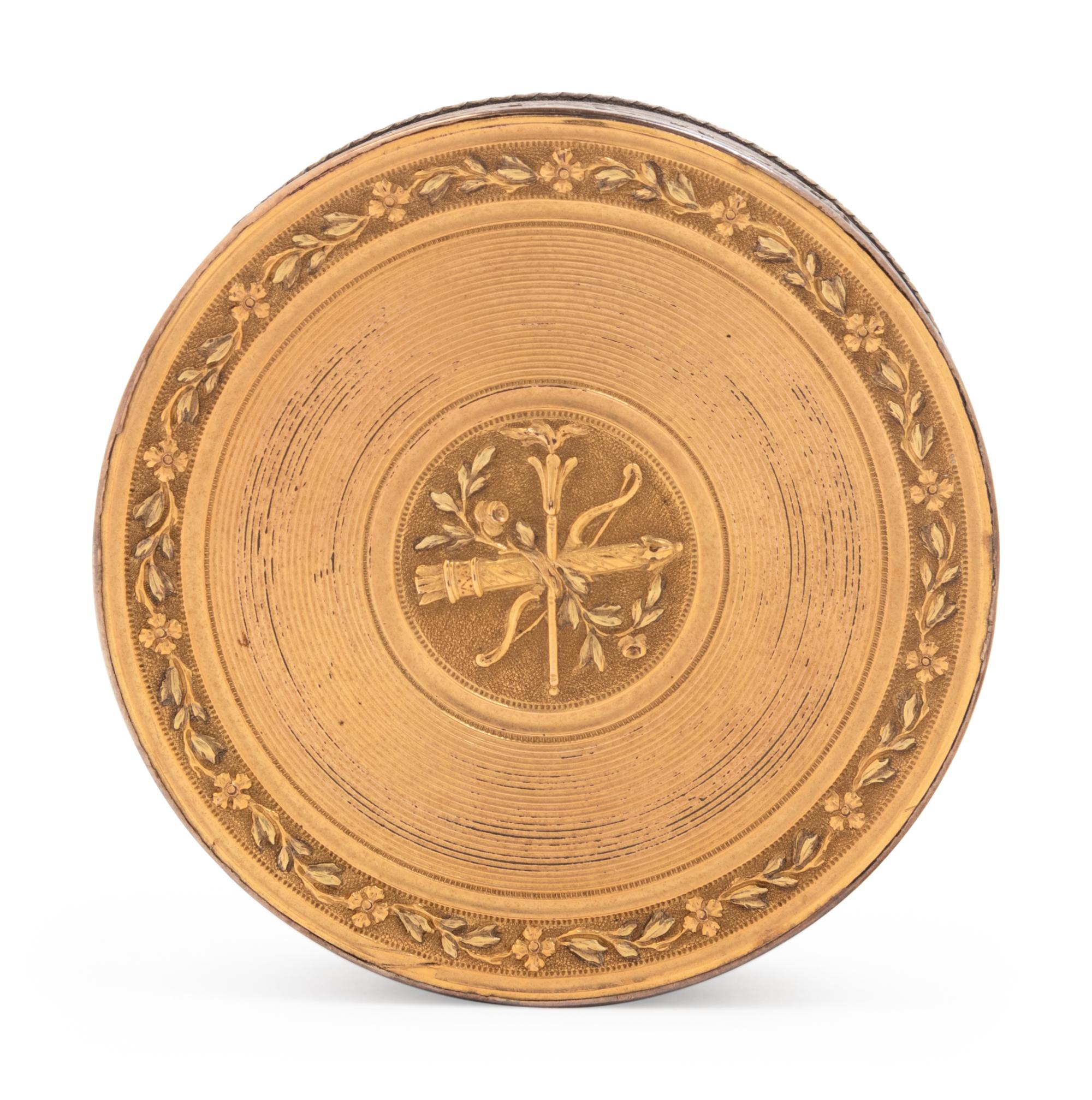 A Continental Gold-Plated Snuff Box