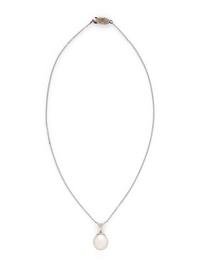 CULTURED PEARL AND DIAMOND NECKLACE