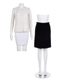 Chanel Tweed Vest and Velvet Skirt, Fall 1996-Spring 1999