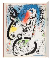 Chagall, Marc (1887-1985). The Lithographs of Chagall . Vol. I: Paris: Andre Sauret, 1960; Vol. II: Paris: Andre Sauret, 1963; Vol. III: Paris: Andre Sauret, 1969; Vols. IV, V and VI: Monte Carlo: Andre Sauret, 1974, 1984, 1986.