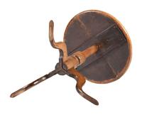 A Federal Tiger Maple and Cherrywood Candlestand