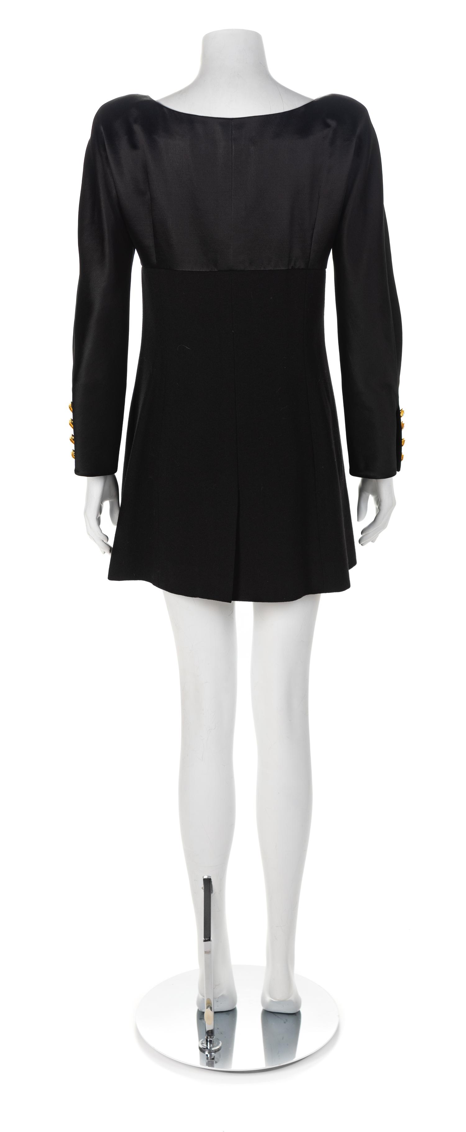 Christian Dior Black Cross Top Haute Couture, 1980-90s No size label