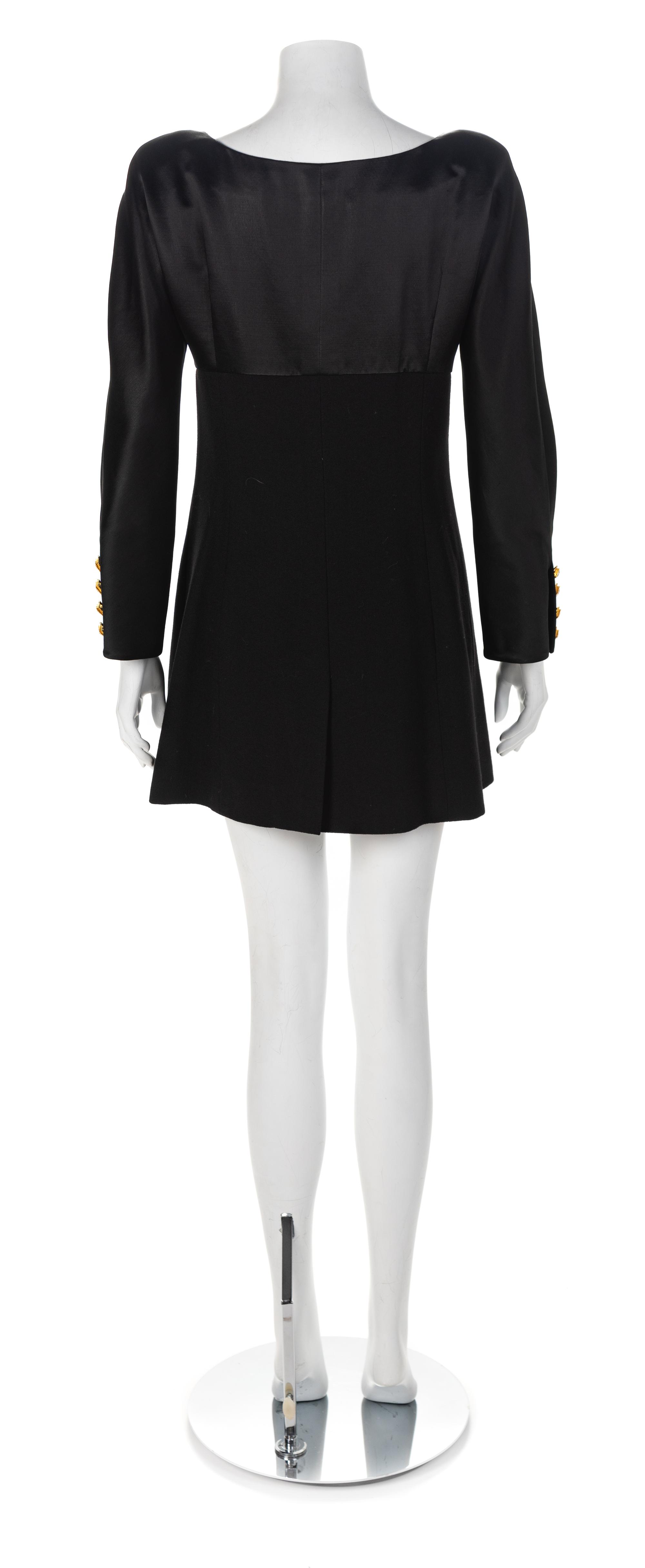 Christian Dior Black Cross Top Haute Couture, 1980-90s No size label
