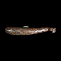 Two Chinese Silver Inlaid Bronze 'Tiger' Belt Hooks, Warring States Period-Qin Dynasty 戰國-秦 虎首錯金銀帶 鉤 兩件