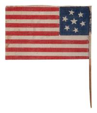 [CIVIL WAR]. 7-star Confederate sympathizer parade flag.