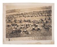 [WORLD WAR I]. Photograph of the Harlem Hellfighters, African American troops. New York: Guarantee Photo Studio, operated by noted Harlem photographer James VANDERZEE (1886-1983), ca 1919.