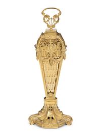 A Louis XV Style Brass Fan-Shaped Fire Screen