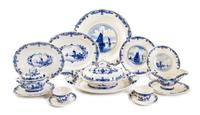 A Delft Partial Dinner Service, Width of widest 16 inches.