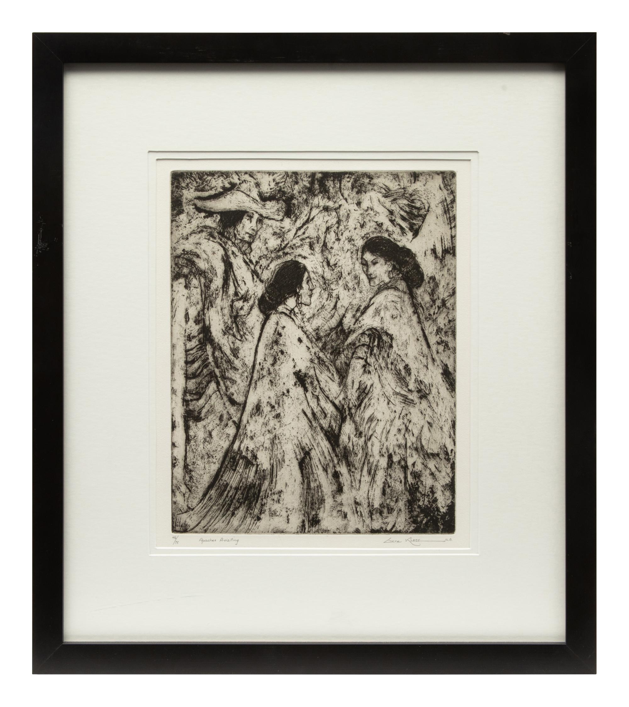 Two Works: Keresan Dancers edition 25/50 and Apaches A-Visiting edition 46/75