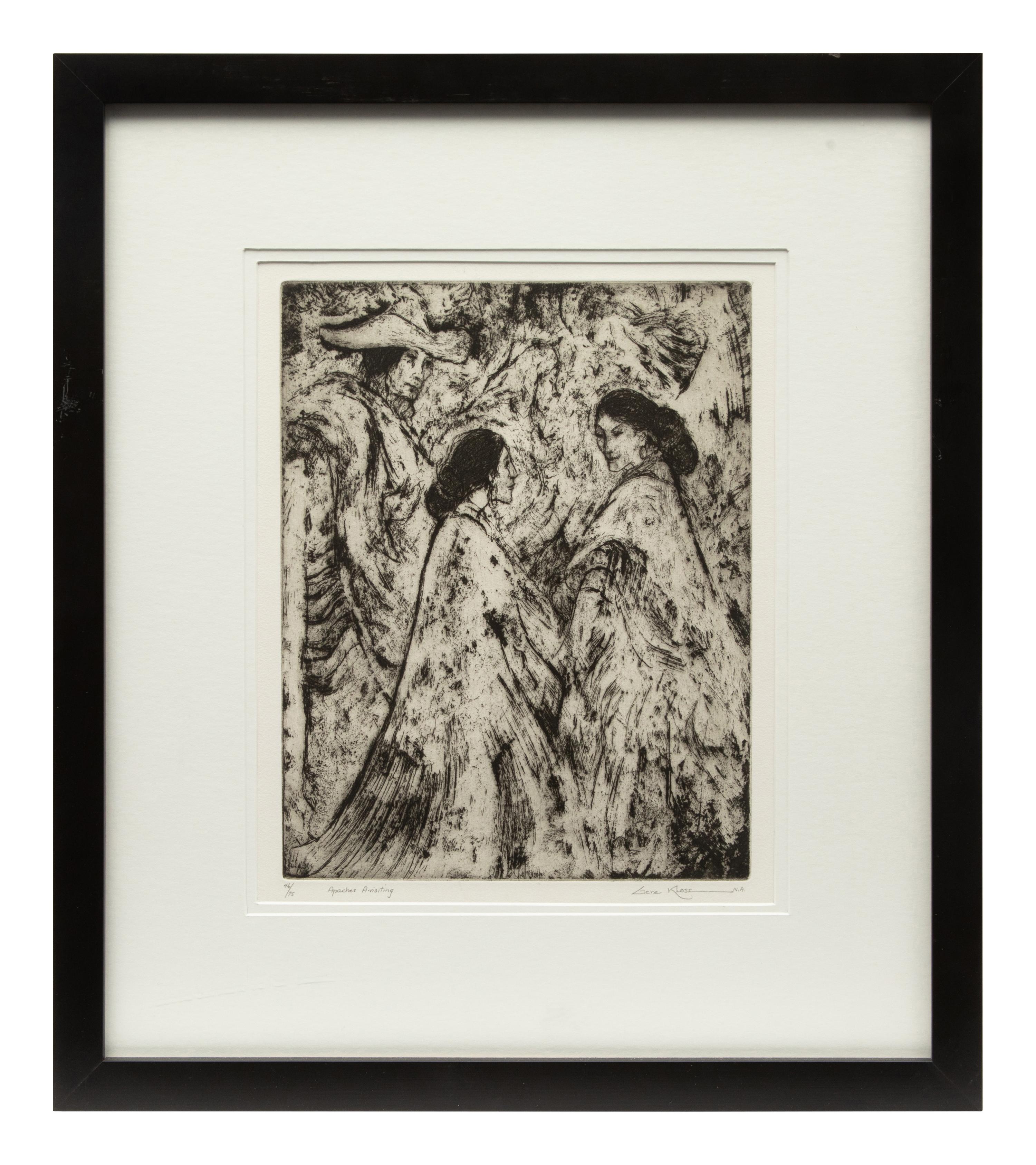 Two Works: Keresan Dancers edition 25/50 and Apaches A-Visiting edition 46/75