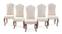 A Set of Ten Italian Walnut Dining Chairs Height 39 1/4 inches. — LUCCA, EARLY 20TH CENTURY