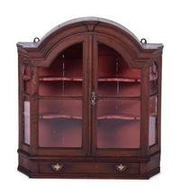 A Queen Anne Molded Oak Table Top Display Cabinet