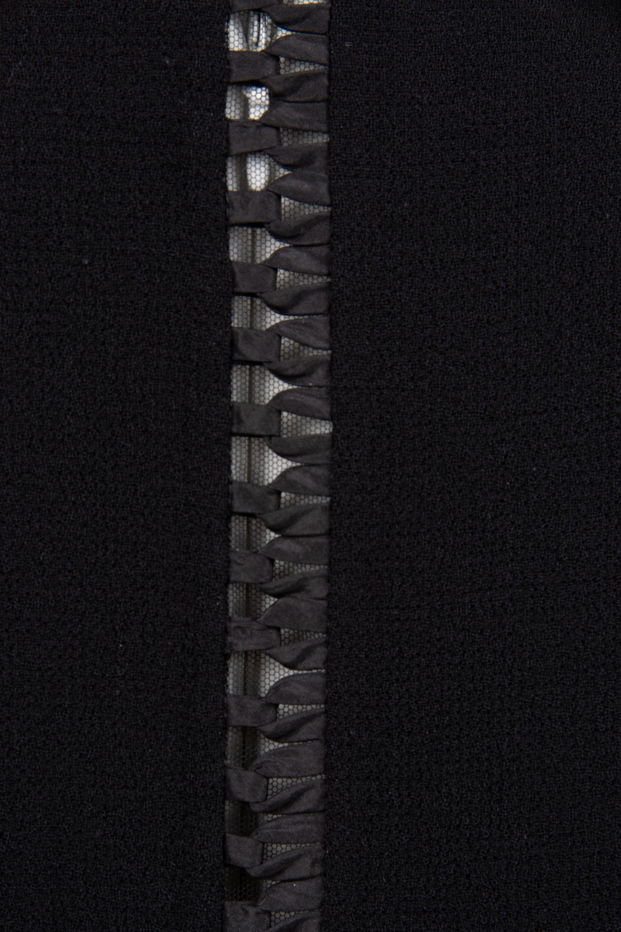 Ralph Rucci Wool Crepe Jacket with Satin Ribbon Seaming