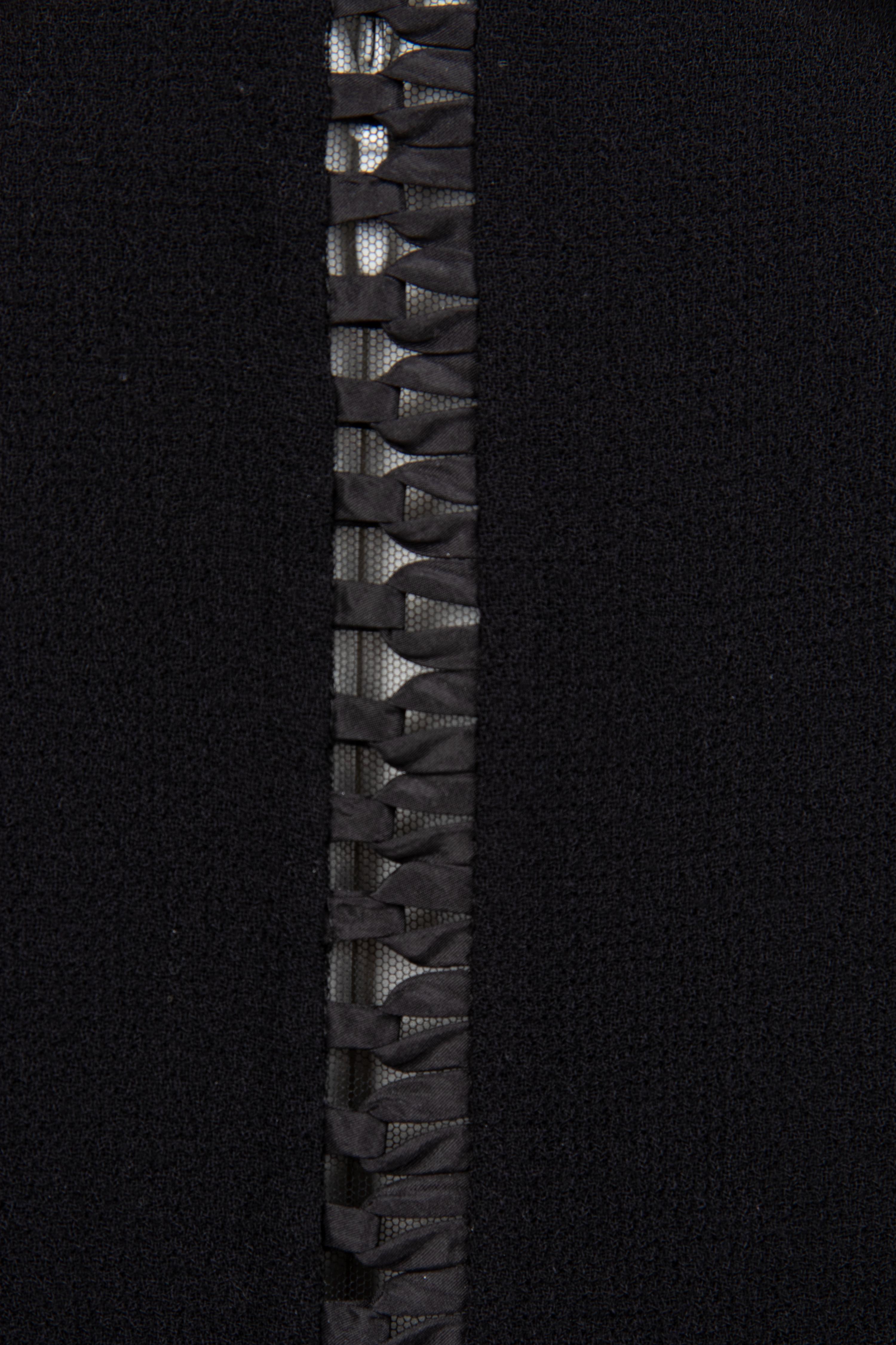 Ralph Rucci Wool Crepe Jacket with Satin Ribbon Seaming