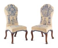 A Pair of Anglo-Dutch Walnut Side Chairs