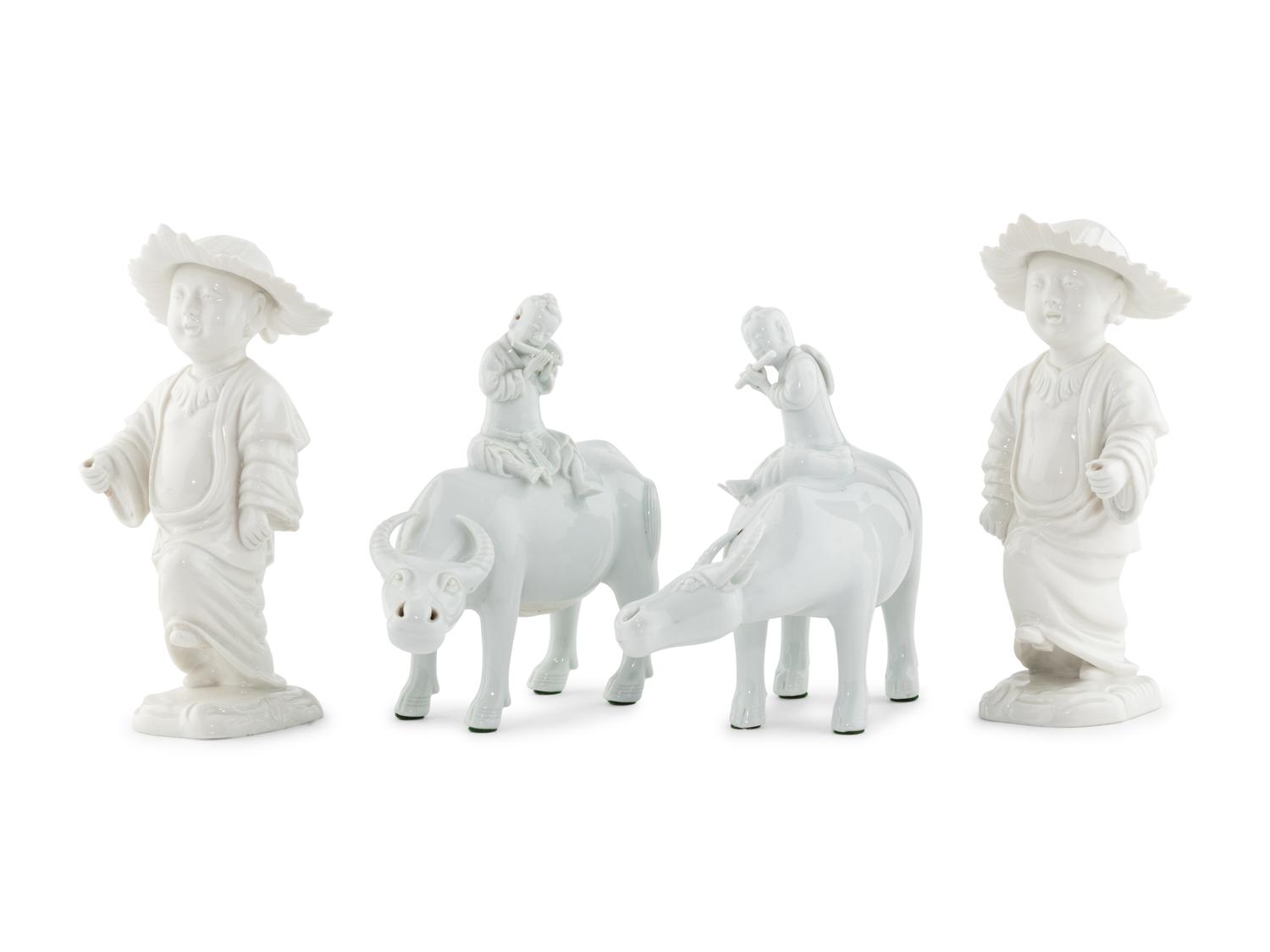 A Group of Blanc de Chine Figures