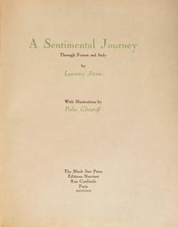 [Black Sun Press] Sterne, Laurence. A Sentimental Journey Through France and Italy
