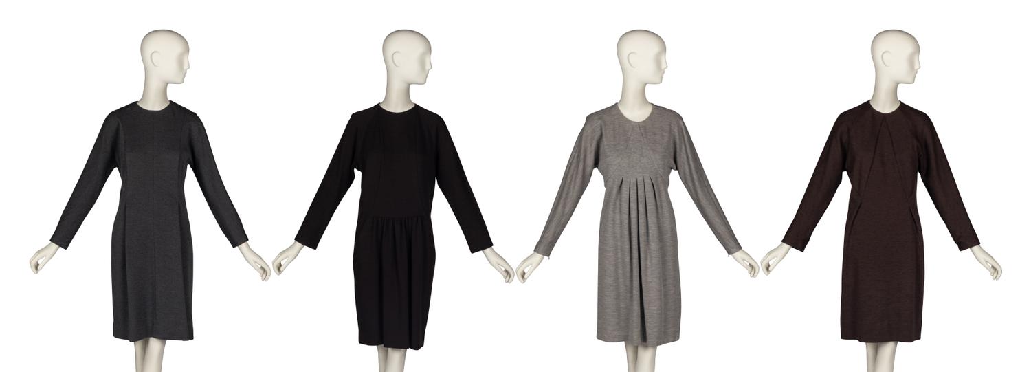 Four Geoffrey Beene Wool Dresses