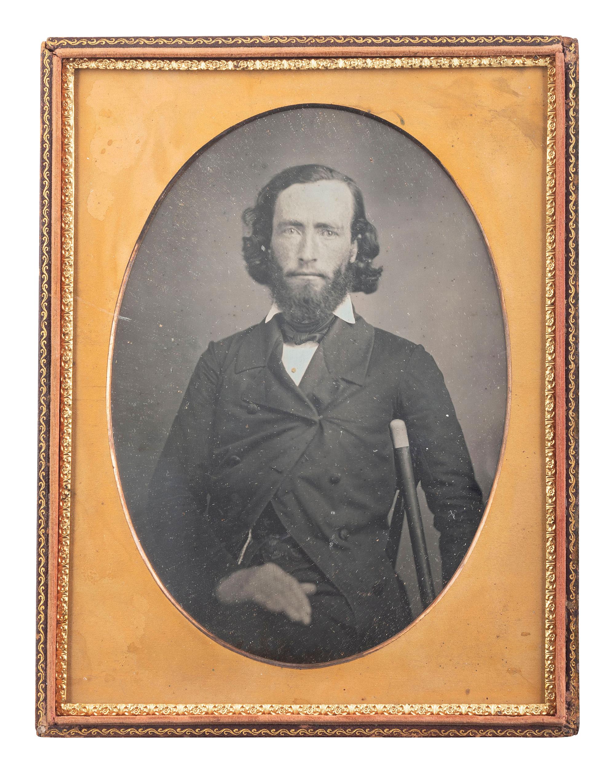 [EARLY PHOTOGRAPHY]. 2 Full plate daguerreotypes and 2 half plate daguerreotypes in same case