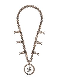 Navajo Whirling Log Squash Blossom Necklace