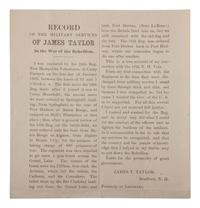 [CIVIL WAR]. Printed plea for recognition from a Black camp follower from Louisiana, who served with the 16th New Hampshire Volunteer Infantry. N.d.
