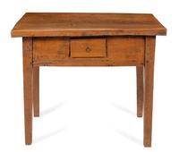 A Provincial Fruitwood Work Table Height 32 x width 39 3/4 x depth 27 inches. — LATE 18TH/EARLY 19TH CENTURY
