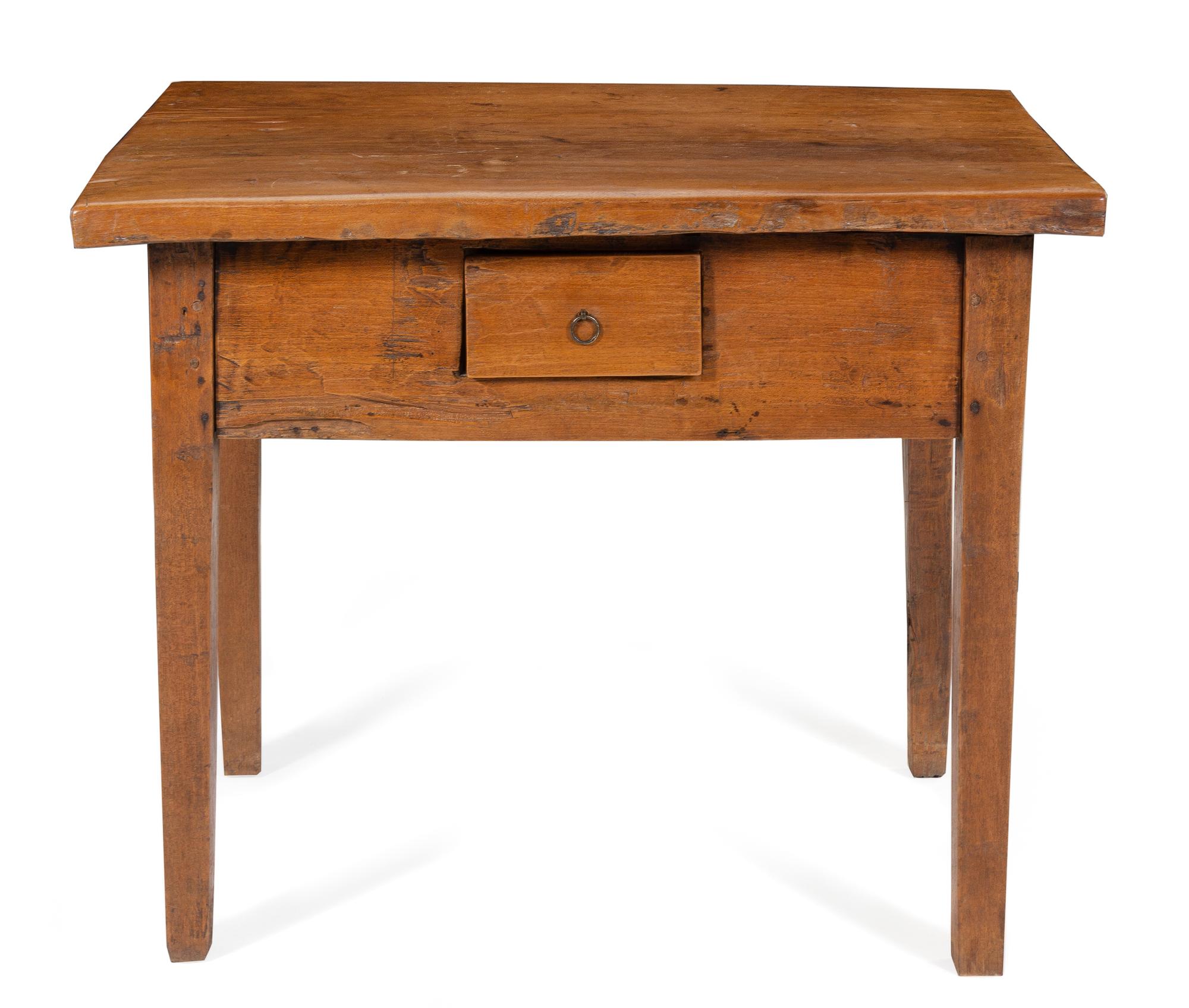 A Provincial Fruitwood Work Table Height 32 x width 39 3/4 x depth 27 inches. — LATE 18TH/EARLY 19TH CENTURY