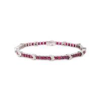RUBY AND DIAMOND LINE BRACELET