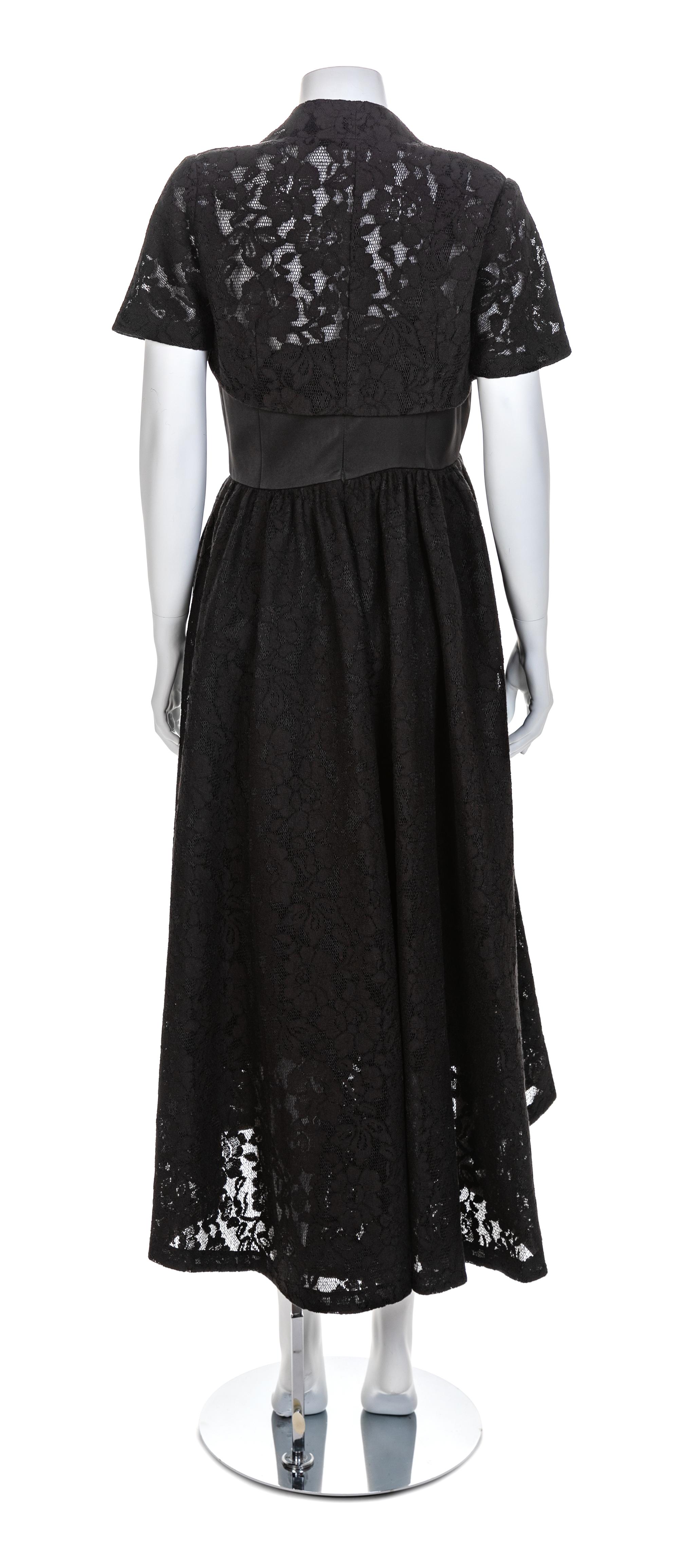Zac Posen Black Strapless Dress with Matching Shrug, 1990s Size label: 10