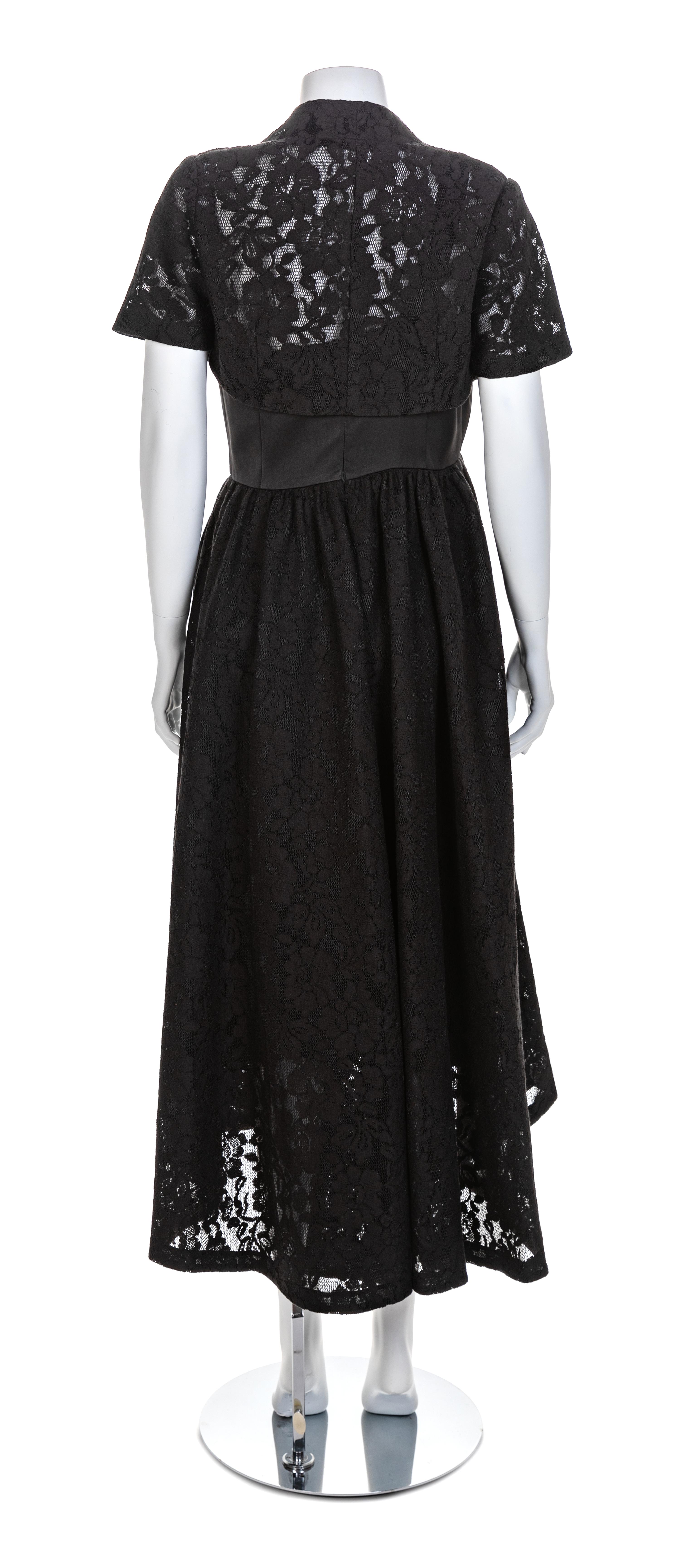 Zac Posen Black Strapless Dress with Matching Shrug, 1990s Size label: 10