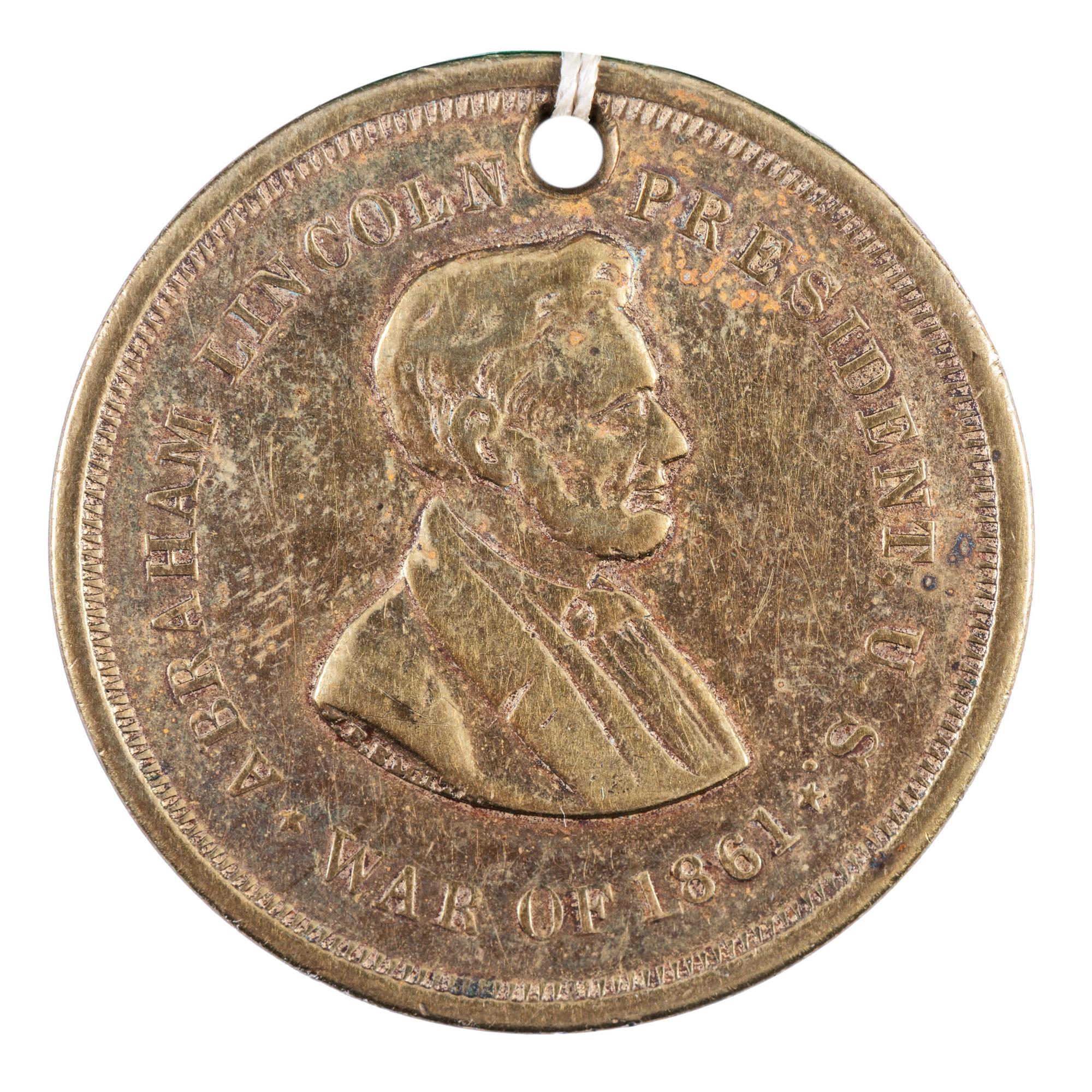 John Post, Company H, 6th Michigan Cavalry Regiment (George A. Custer's famed cavalry brigade). ID disc and stenciled sewing kit "housewife."