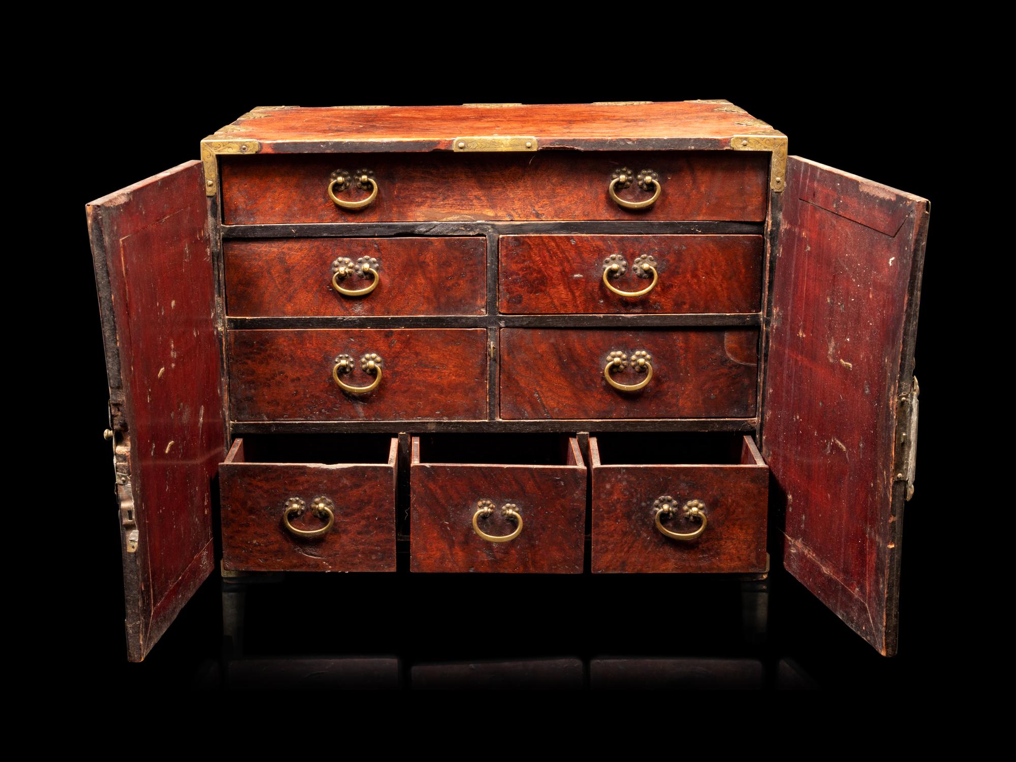 A Burlwood and Hardwood Chest