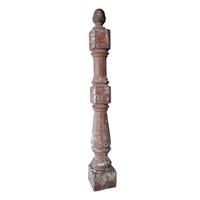 A Set of 4 American Cast Iron Posts 5.5" W x 5.5" D x 44" H, 5.5" W x 5.5" D x 45" H, 4" W x 4" D x 43" H, 5" W x 5" D x 44" H — United States, 20th Century
