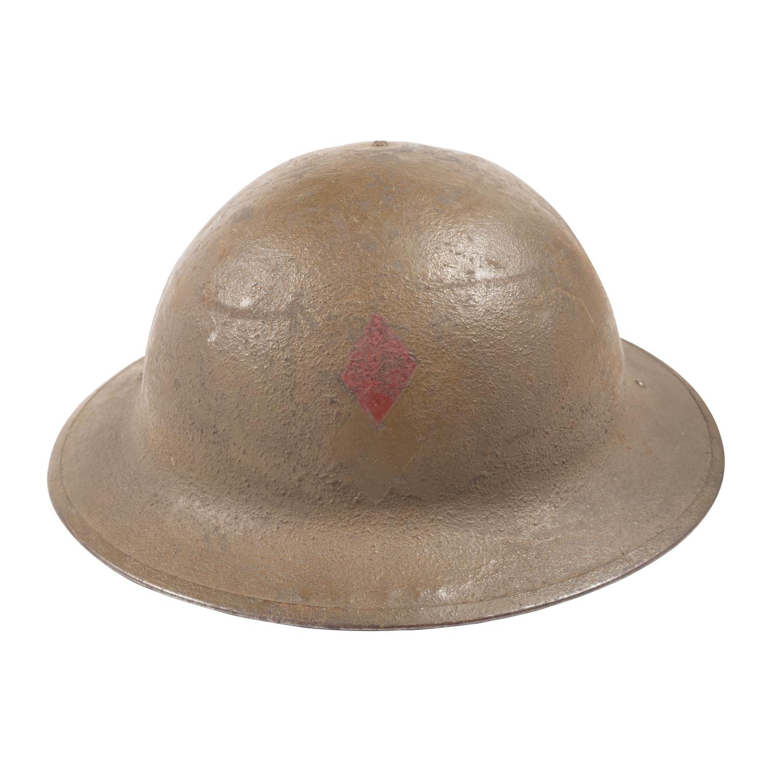 Group of Four WWI M1917 Helmets, Including 5th Infantry Division