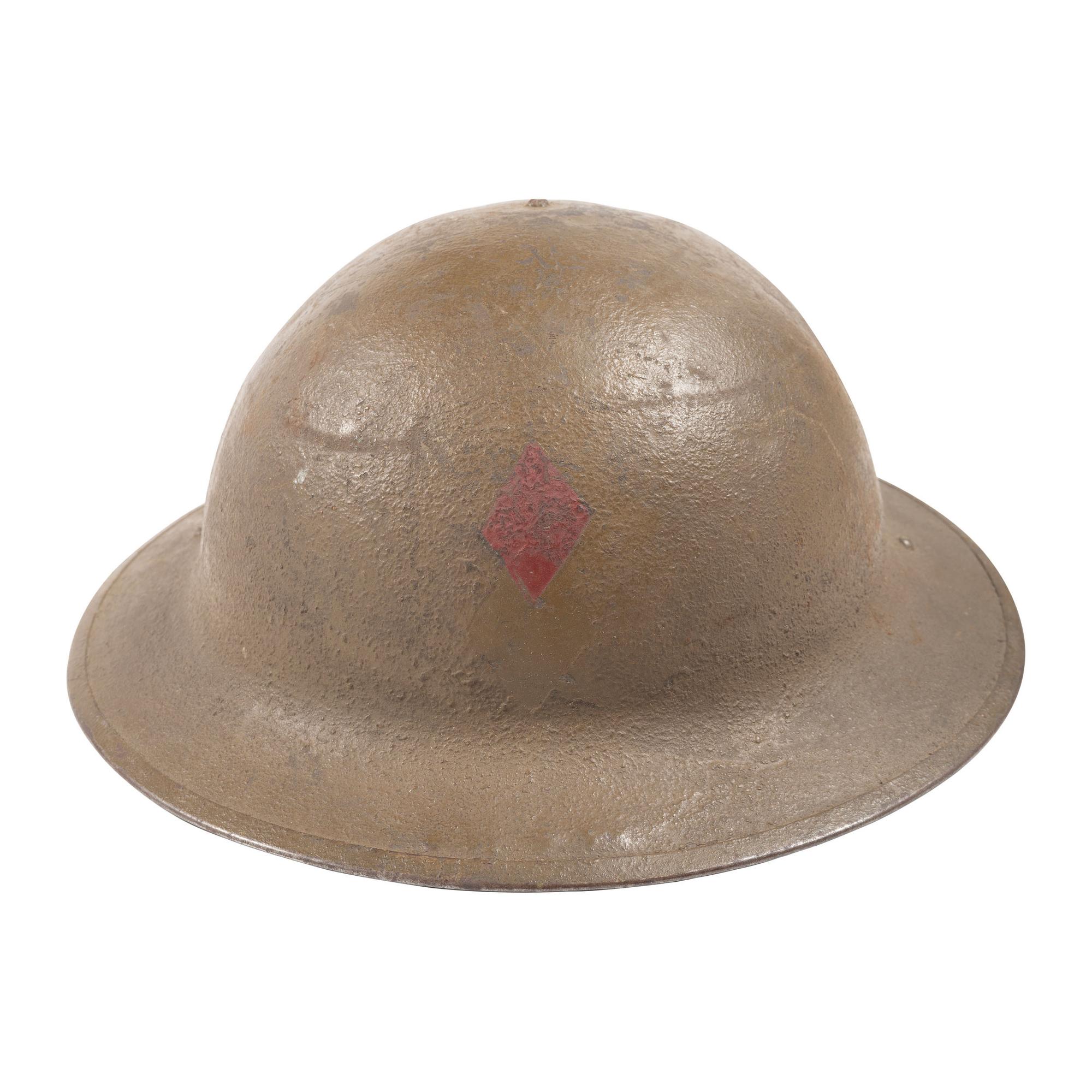 Group of Four WWI M1917 Helmets, Including 5th Infantry Division