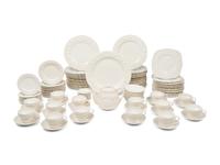 A Wedgwood Embossed Queensware Ceramic Dinner Service