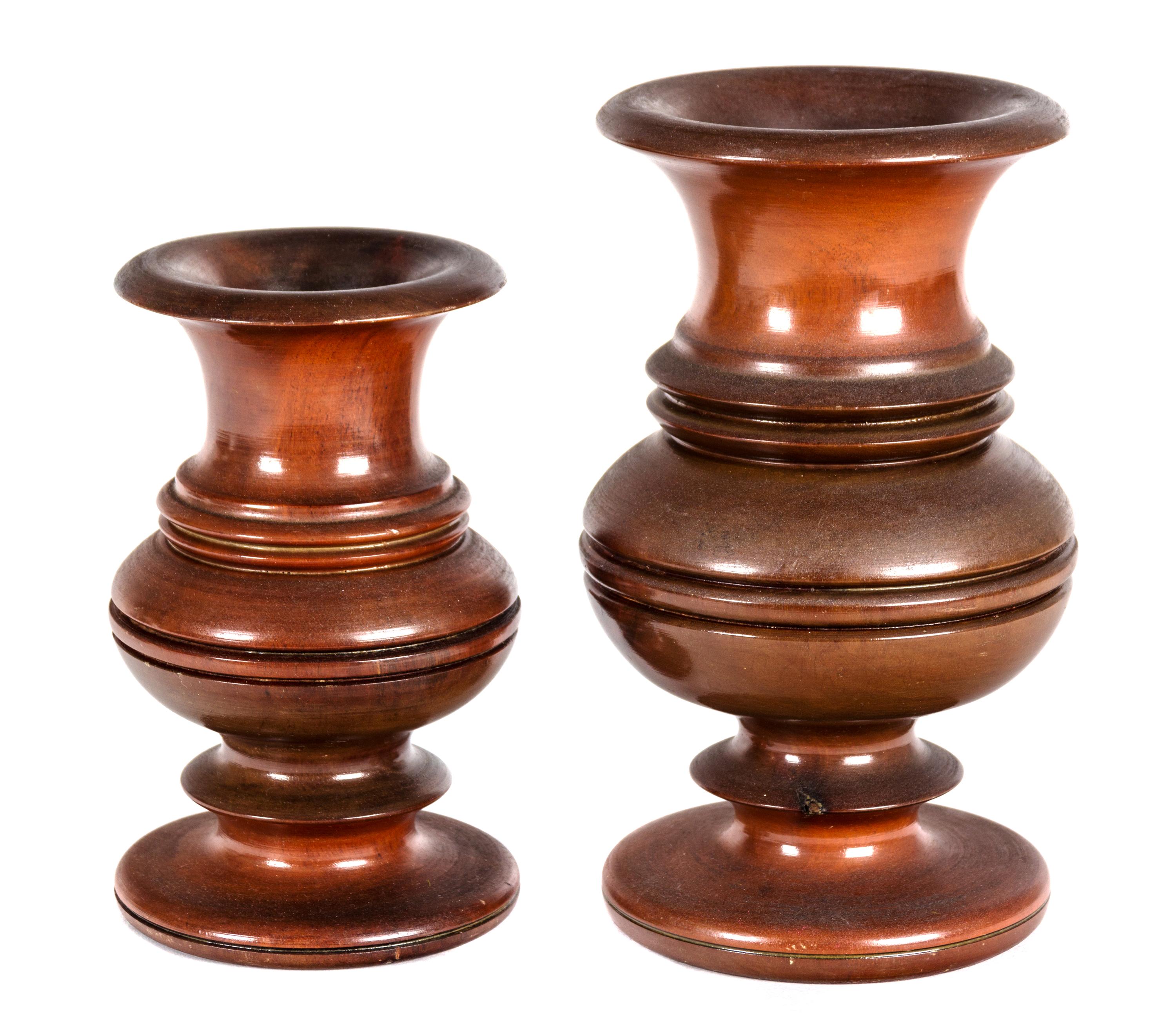 A Pair of Turned Tureen Vases