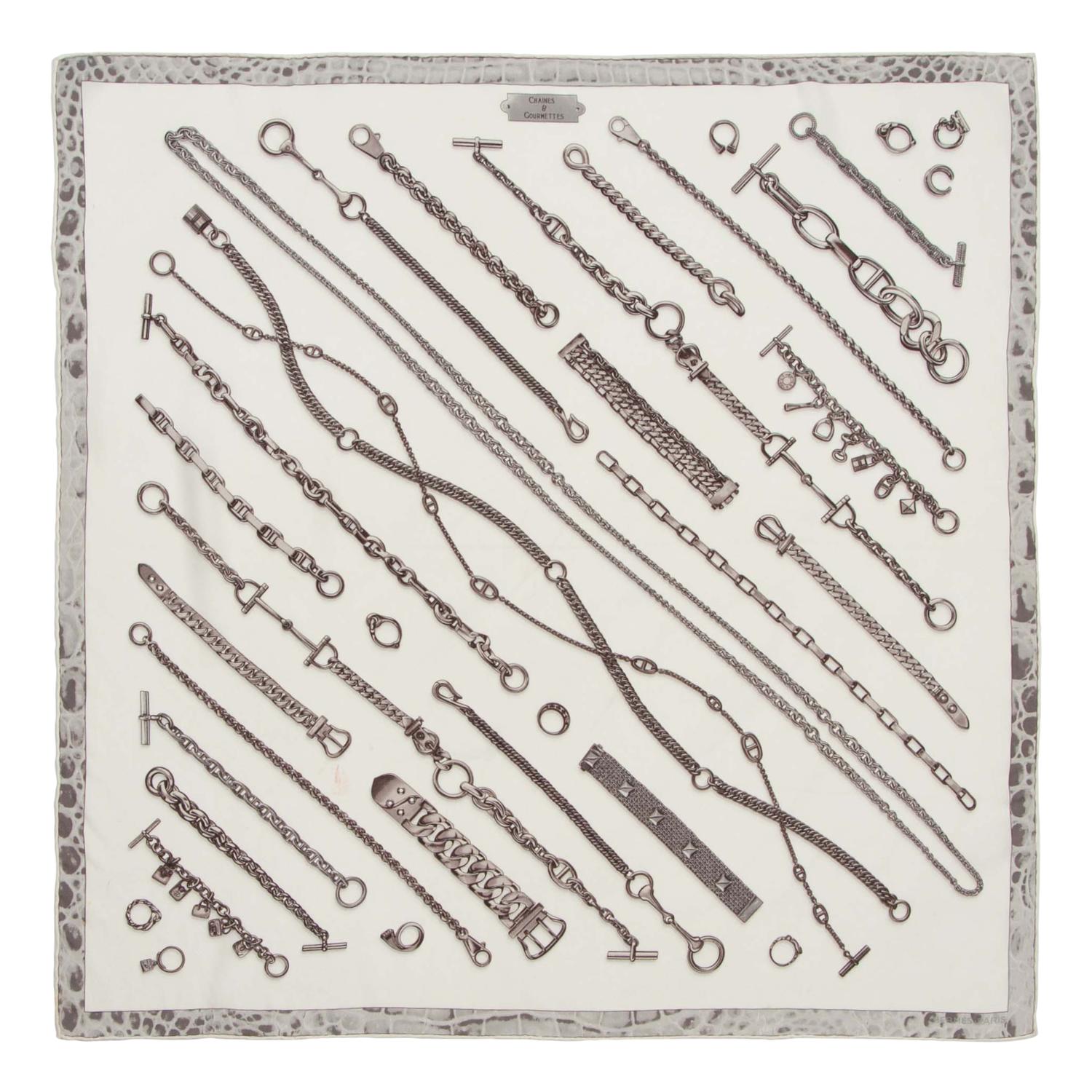 Four Hermès 90cm Cashmere and Silk Scarves