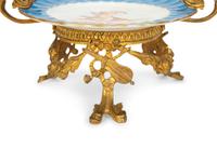 A Gilt Metal Mounted Sèvres Porcelain Tazza
