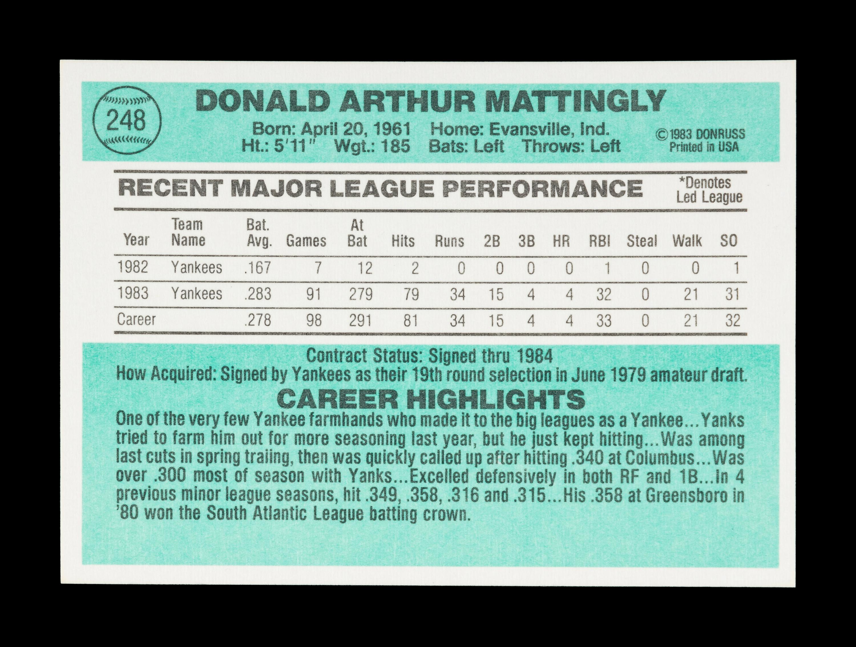 A Group of 1984, 1985 and 1986 Complete Sets of Donruss Baseball Cards (Don Mattingly Rookie)