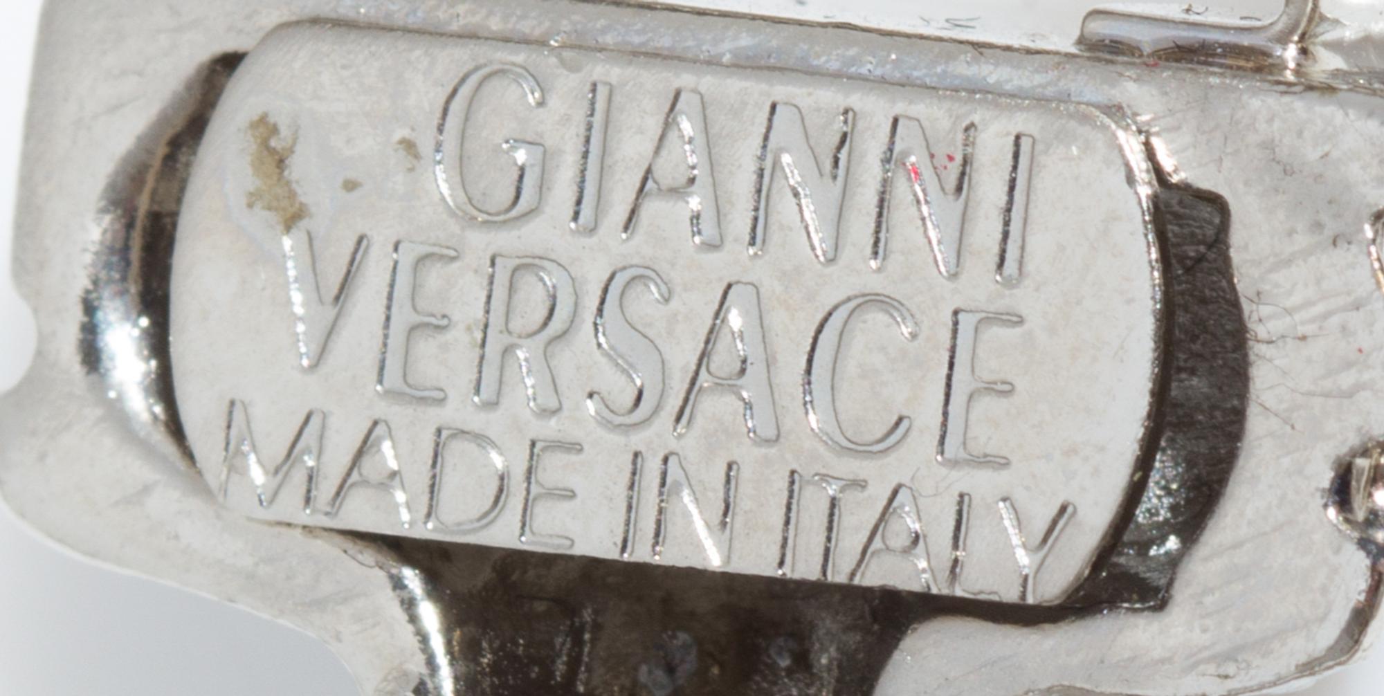 A Pair of Gianni Versace Screw Hoop Earclips,
