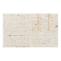 [LINCOLN ASSASSINATION]. THOMAN, John Adam (1838-1906). Autograph letter signed ("J. Thoman") to Henrietta Thoman, Washington, D.C., 15 April 1865.