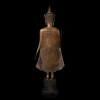 A Thai Bronze Figure of a Standing Buddha, Ayudhya Style, 17th Century or Later