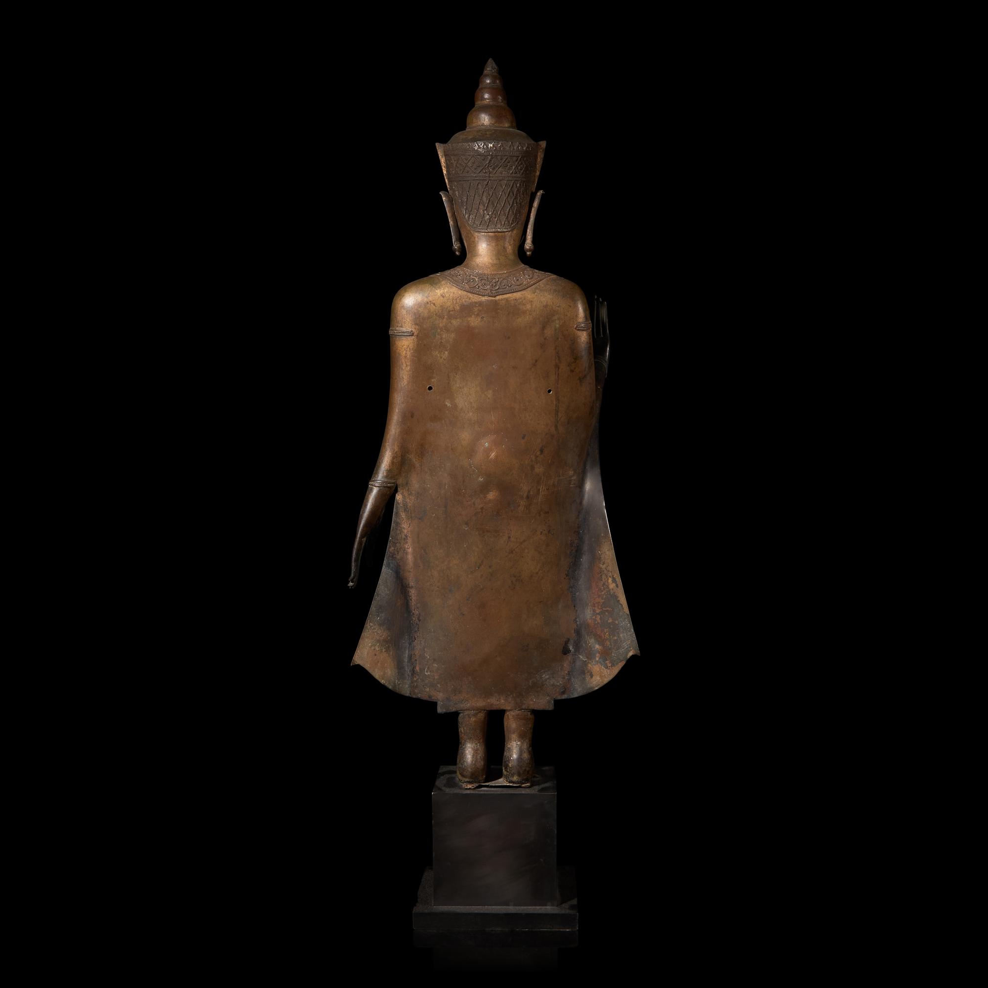 A Thai Bronze Figure of a Standing Buddha, Ayudhya Style, 17th Century or Later