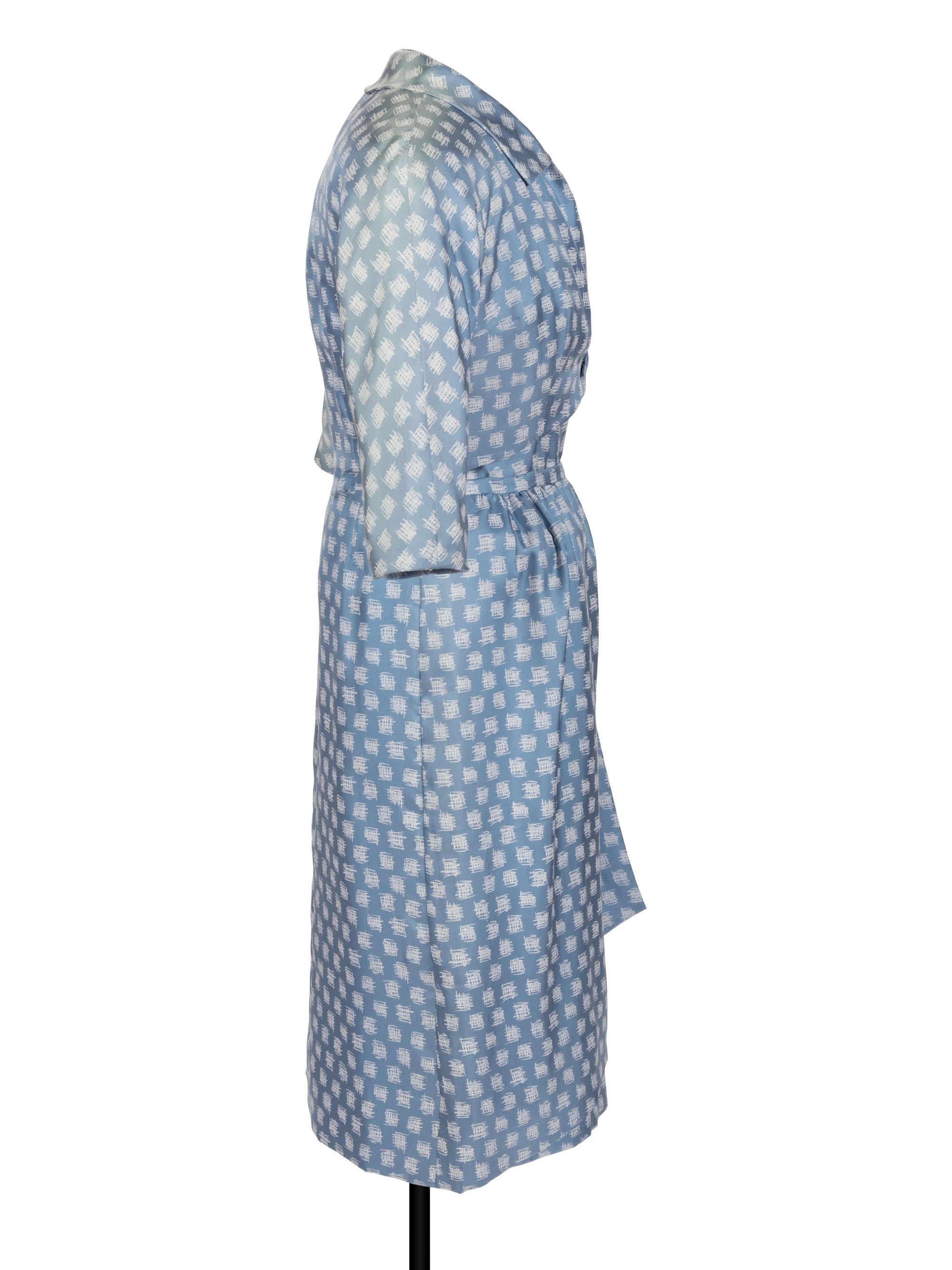 Balenciaga Printed Day Dress and Jacket, 1950-60s