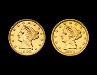 Two Liberty Head $2.50 Gold Coins