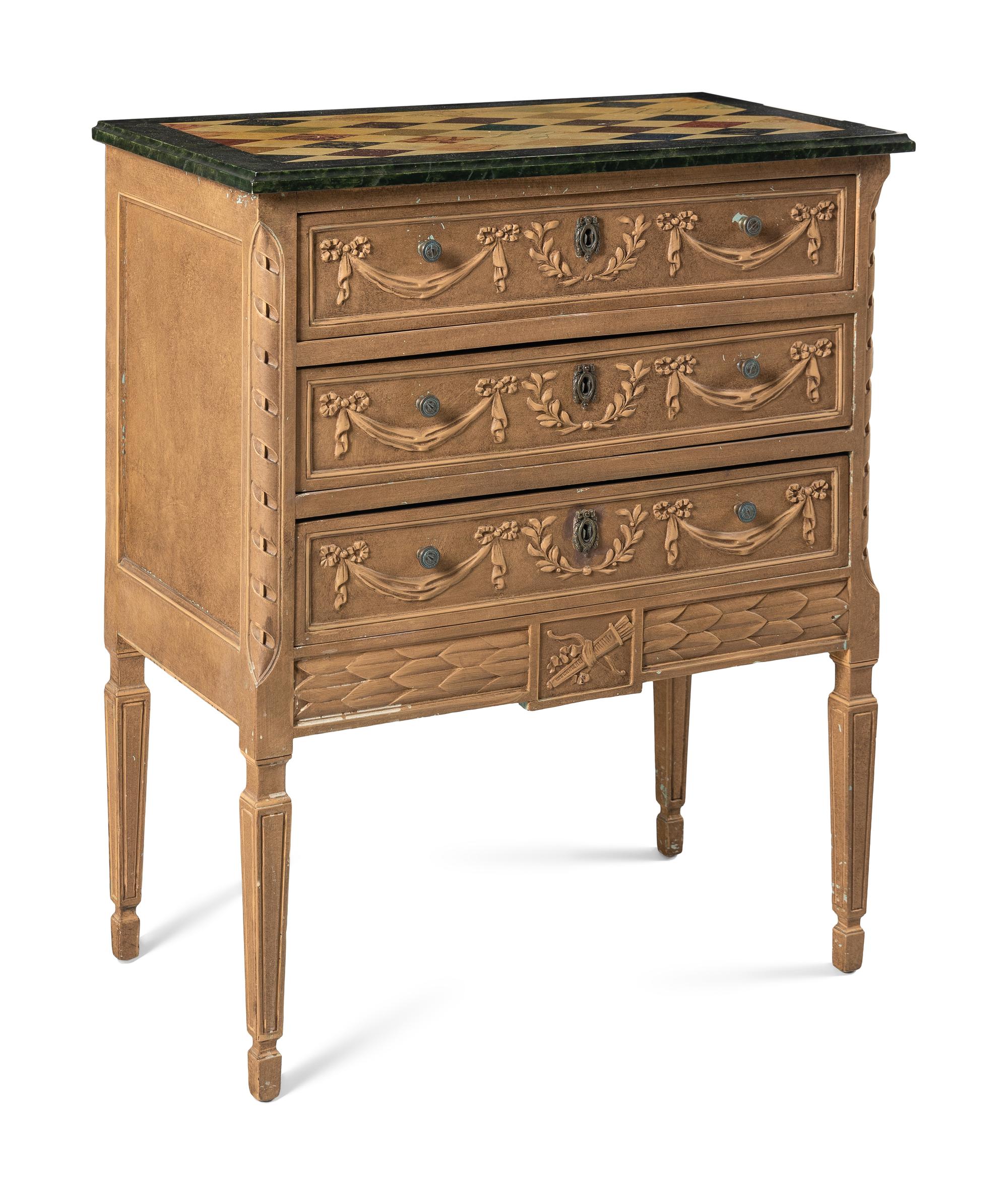 An American Chest with Trompe L'oeil Decoration by Isabel O'Neill