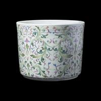A Large Chinese Famille Rose Porcelain Brushpot, Bitong, Late Qing/Republic Period 晚清/民國 粉彩纏枝花卉紋筆筒
